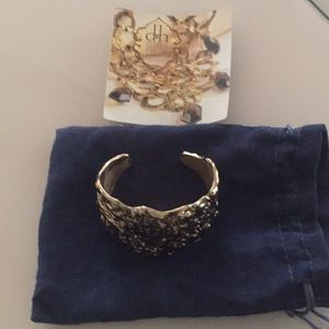Gorgeous brass look cuff bracelet